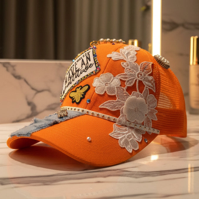 Orange apparently I have a attitude trucker hat