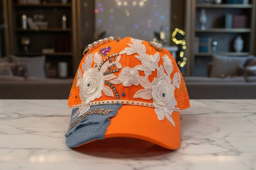 Orange apparently I have a attitude trucker hat