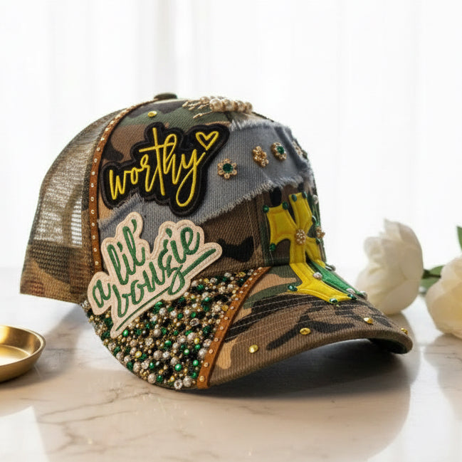 Worthy Camo Yellow & Green Duo Trucker Hat