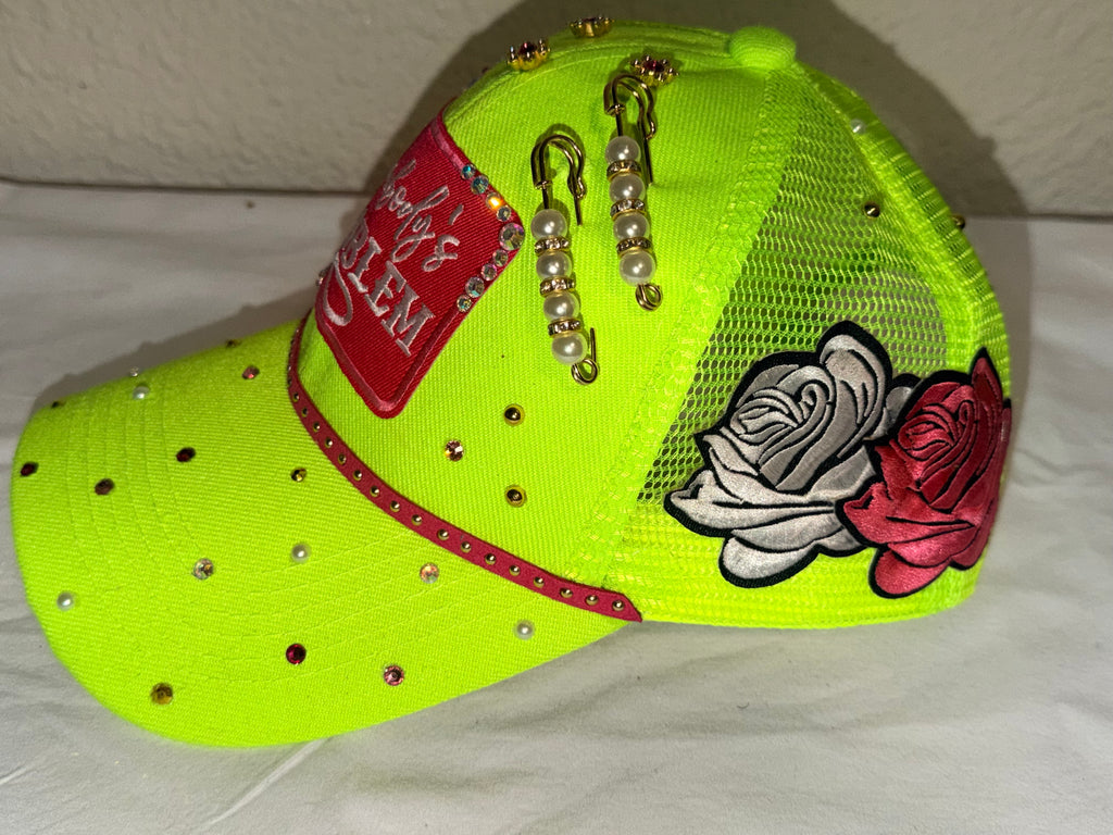 Lime & Pink Somebody’s Problem Trucker Hat