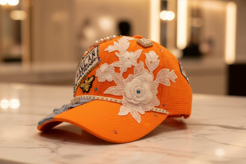 Orange apparently I have a attitude trucker hat