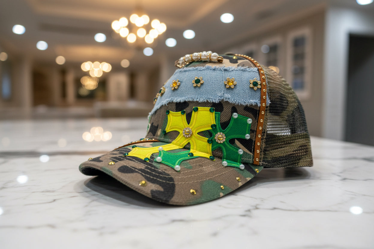 Worthy Camo Yellow & Green Duo Trucker Hat