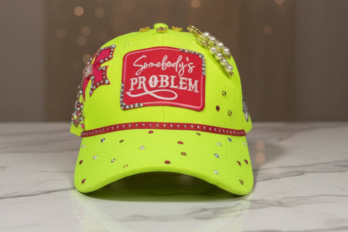 Lime & Pink Somebody’s Problem Trucker Hat
