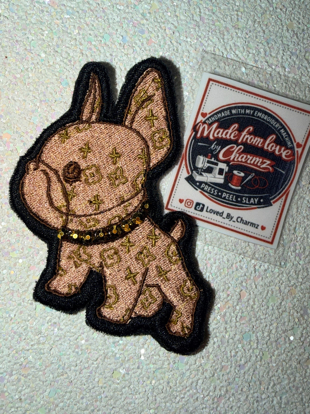 Designer Frenchie Embroidered Patch