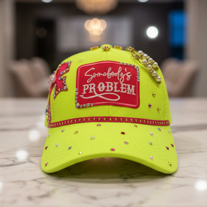 Lime & Pink Somebody’s Problem Trucker Hat