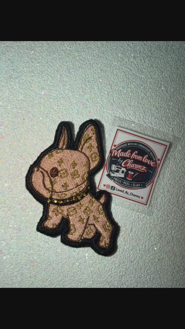 Designer Frenchie Embroidered Patch